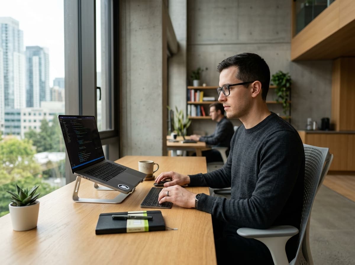 Technology developer working on software solutions