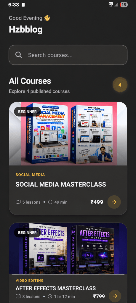Gyan Master Educational Application Interface